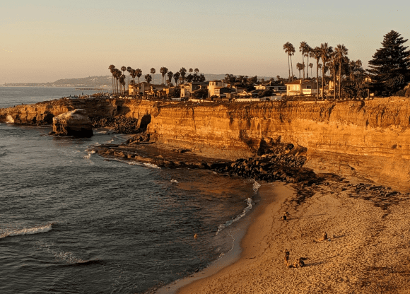 The spectacular Pacific Ocean coast near La Jolla, California